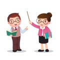 Illustration of professionÃ¢â¬â¢s costume of teacher for kids Royalty Free Stock Photo